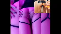 تشغيل تجارب فاتنة لاتينا مع القابس الشرج والجزرة في كس ضيق