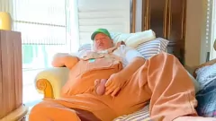 Abspielen Hunger alter Mann: molliger Daddy Opa mit einem riesigen Schwanz
