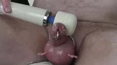 Play BDSM Session with Ball and Nipple Piercings: Intense CBT and Cumming with a Magic Wand