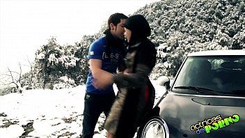 Play Sex with grandma in the woods in winter